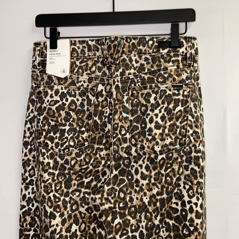Volcom Super Stoned Skinny Jeans Animal Print NWT - Picture 6 of 7